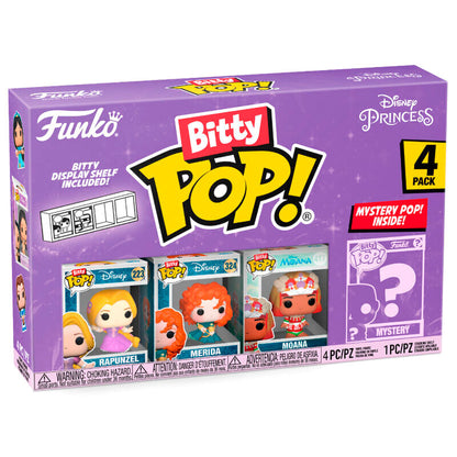 Blíster Funko Bitty POP de Disney Princesas con 4 figuras y expositor - 4