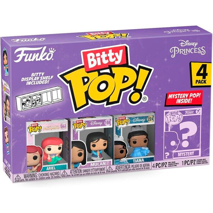Blíster Funko Bitty POP de Disney Princesas con 4 figuras y expositor - 5