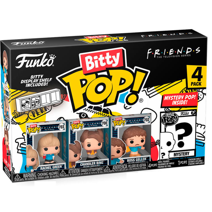 Pack Funko Bitty POP! Friends de 4 figuras surtidas con expositor - 4