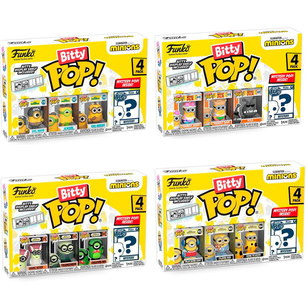 Blíster Funko Bitty POP! de 4 figuras Minions surtidas - 6