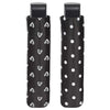 Paraguas plegable Perletti negro con estampado surtido de corazones y lunares