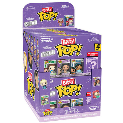 Blíster Funko Bitty POP de Disney Princesas con 4 figuras y expositor