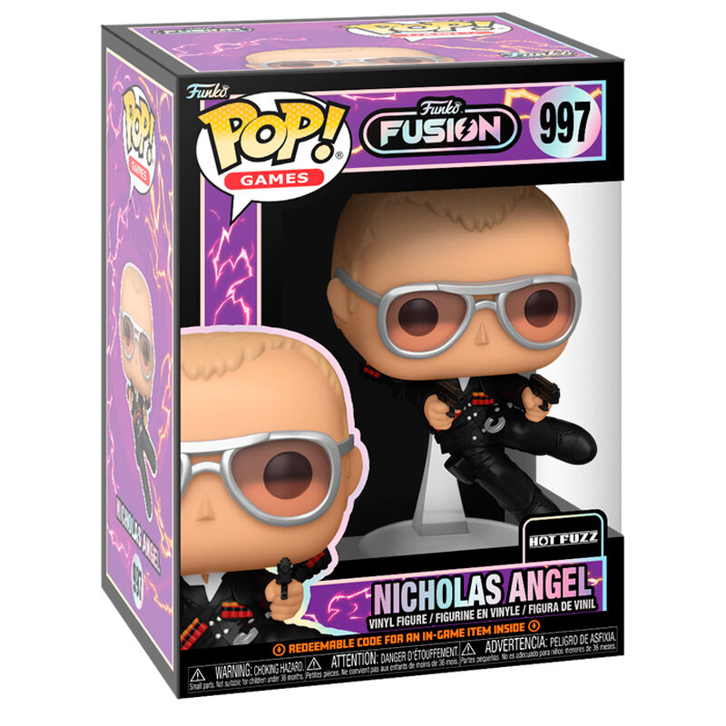 Figura Funko POP! Fusion #997 de Nicholas Angel de Hot Fuzz en caja