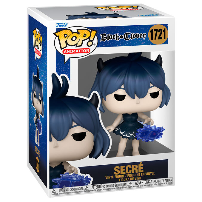 Figura Funko POP! de Secre de Black Clover con cabello azul y accesorio azul - 2