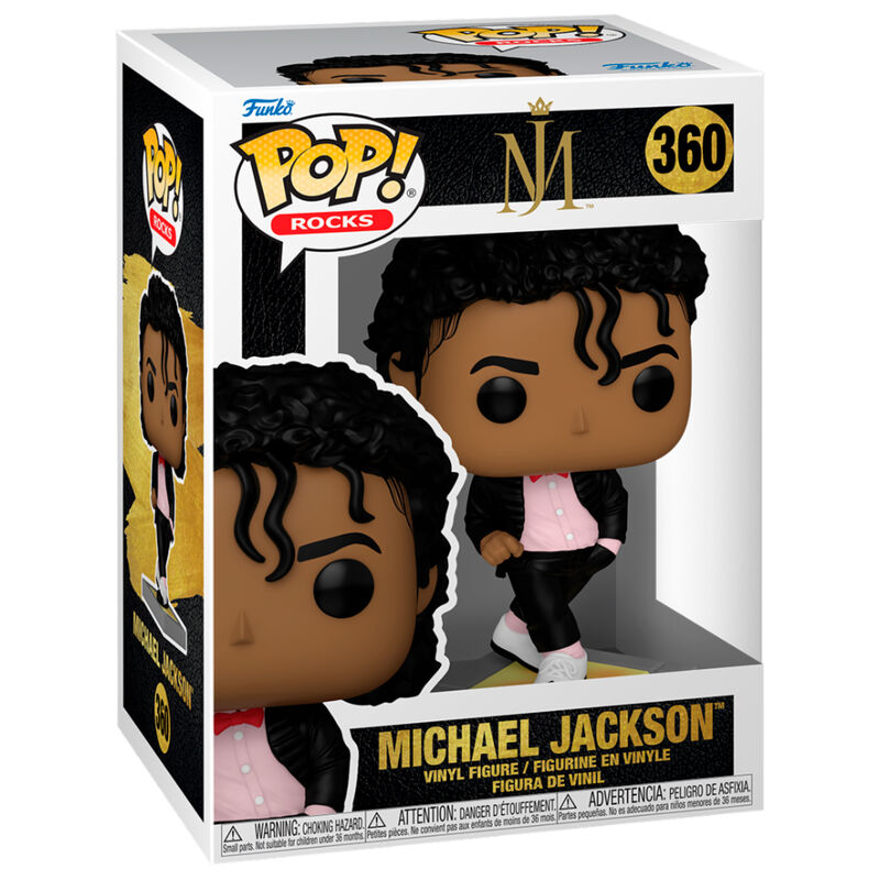 Figura Funko POP de Michael Jackson con traje negro y pajarita roja - 2