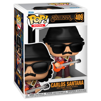 Figura Funko POP! de Carlos Santana con guitarra en caja