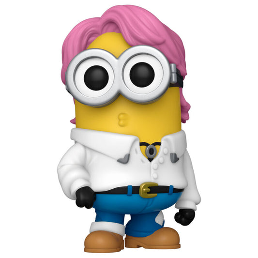 Figura Funko POP! Jin Minion con cabello rosa y atuendo blanco y azul
