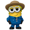 Figura Funko POP! de un Minion con sombrero y uniforme azul