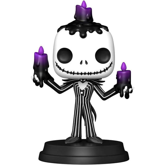Figura FUNKO POP! de Jack Skellington con velas moradas y negras
