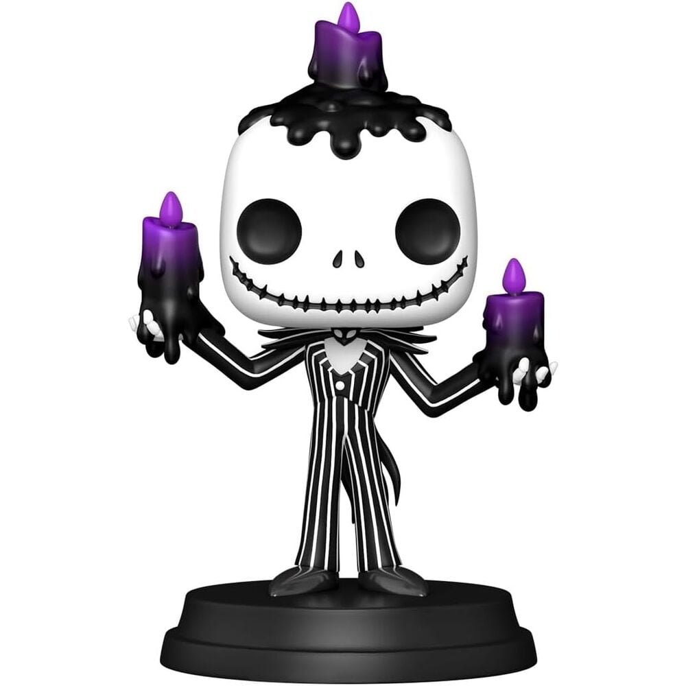 Figura FUNKO POP! de Jack Skellington con velas moradas y negras