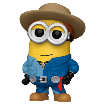 Figura Funko POP! de un Minion con sombrero y traje azul