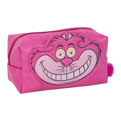 Neceser rosa de polipiel con el rostro de Cheshire de Disney
