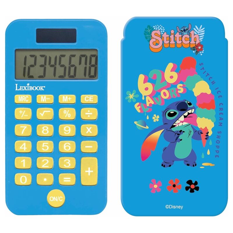 Calculadora solar azul Lexibook Disney Stitch