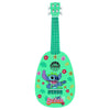Ukelele verde de madera Stitch Disney con decoración floral tropical