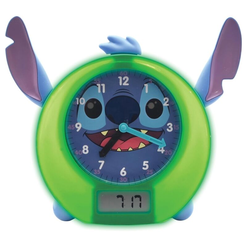 Reloj educativo azul de Stitch Disney con esfera analógica y pantalla digital - 2
