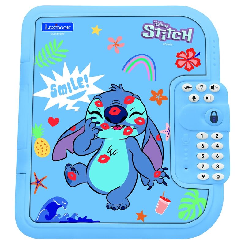 Diario secreto electrónico azul de Stitch Disney con cuaderno y bolígrafo rosa - 2