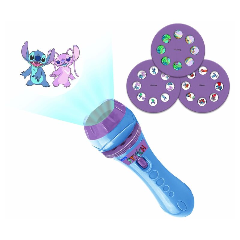 Linterna proyector LED Stitch Disney de Lexibook en azul y morado - 2