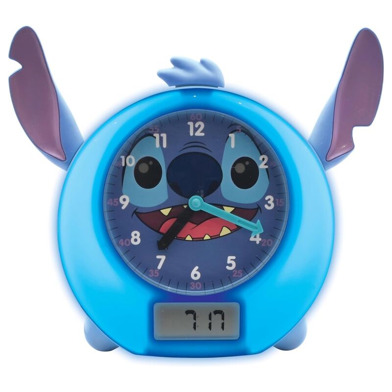 Reloj educativo azul de Stitch Disney con esfera analógica y pantalla digital - 3