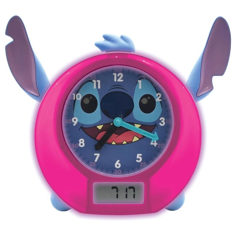 Reloj educativo azul de Stitch Disney con esfera analógica y pantalla digital - 4