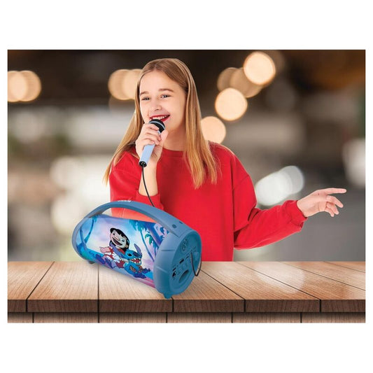 Altavoz Bluetooth azul de Stitch Disney con micrófono - 5