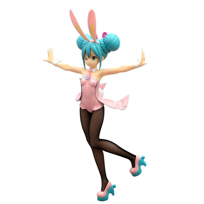 Figura de Hatsune Miku Bicute Bunnies con orejas de conejo y conjunto rosa - 2