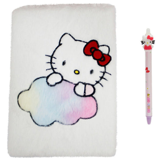 Set Hello Kitty con cuaderno afelpado y bolígrafo borrable