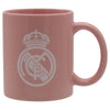Taza rosa de cerámica Real Madrid con escudo