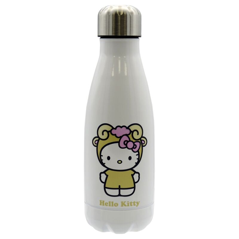 Botella blanca de acero inoxidable Hello Kitty de 550 ml