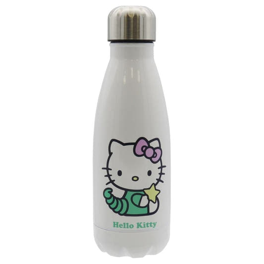 Botella blanca de acero inoxidable Hello Kitty de 550 ml