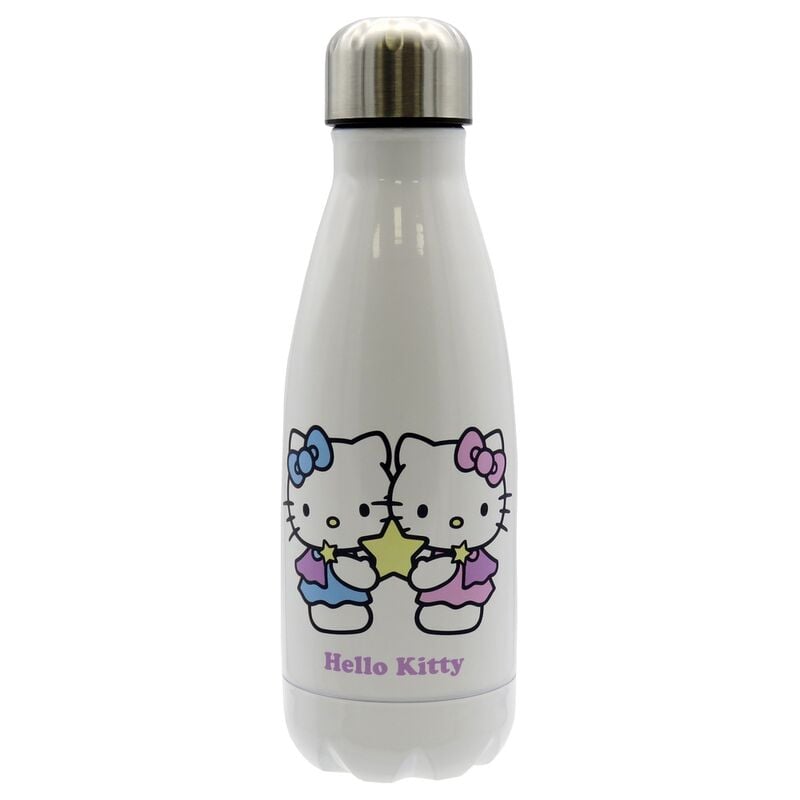 Botella blanca de acero inoxidable Hello Kitty de 550 ml