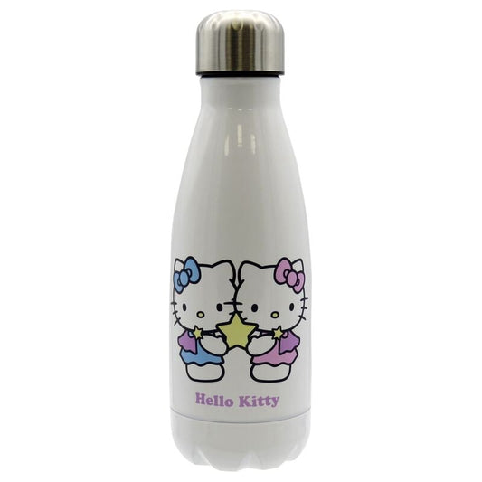 Botella blanca de acero inoxidable Hello Kitty de 550 ml
