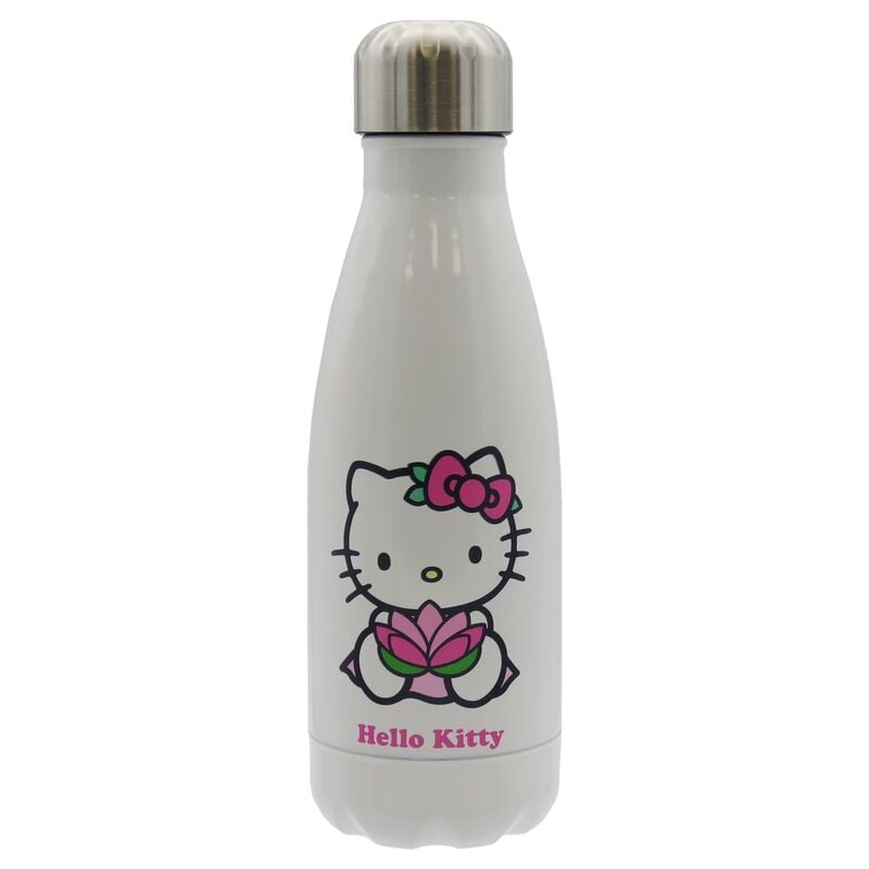 Botella blanca de acero inoxidable Hello Kitty de 550 ml