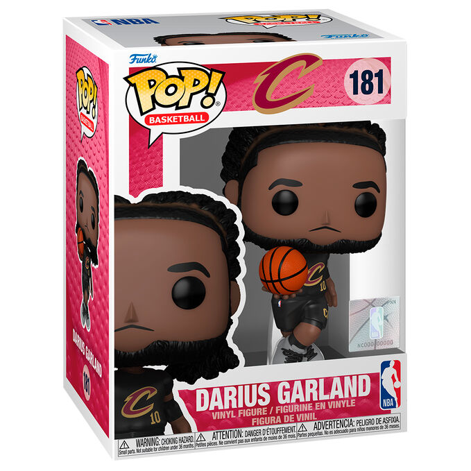 Figura Funko POP! de Darius Garland con balón y equipación de Cleveland Cavaliers