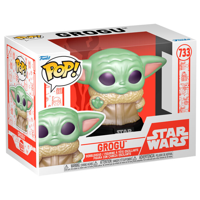 Figura Funko POP! de Grogu de Star Wars en caja