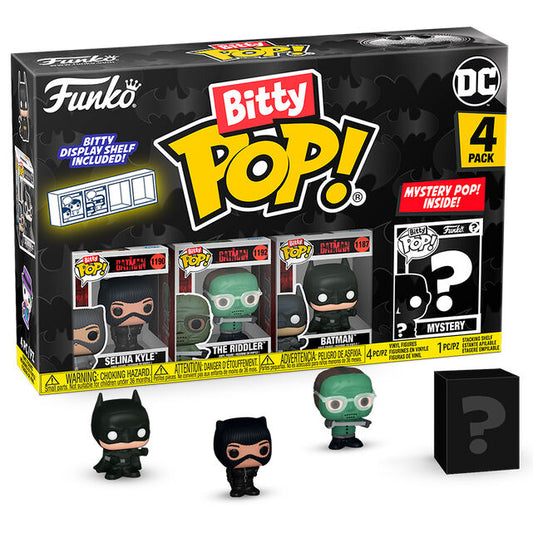 Pack Funko Bitty POP! de Batman con Selina Kyle, Riddler y figura misteriosa