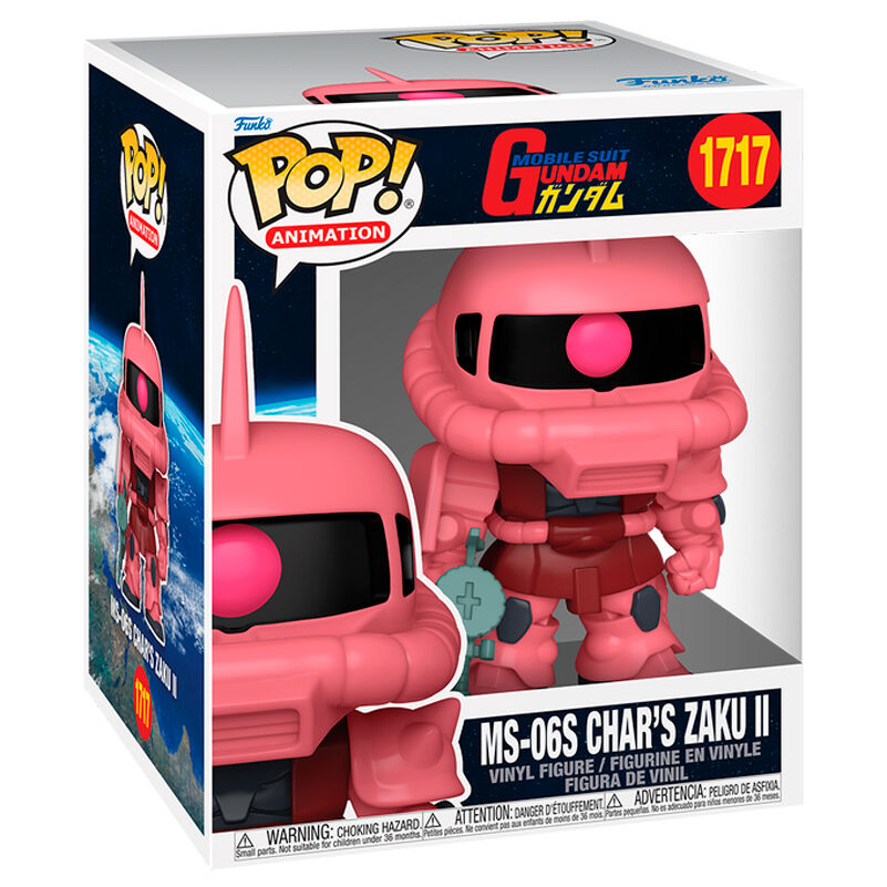 Figura Funko POP! rosa de MS-06S Char's Zaku II en caja