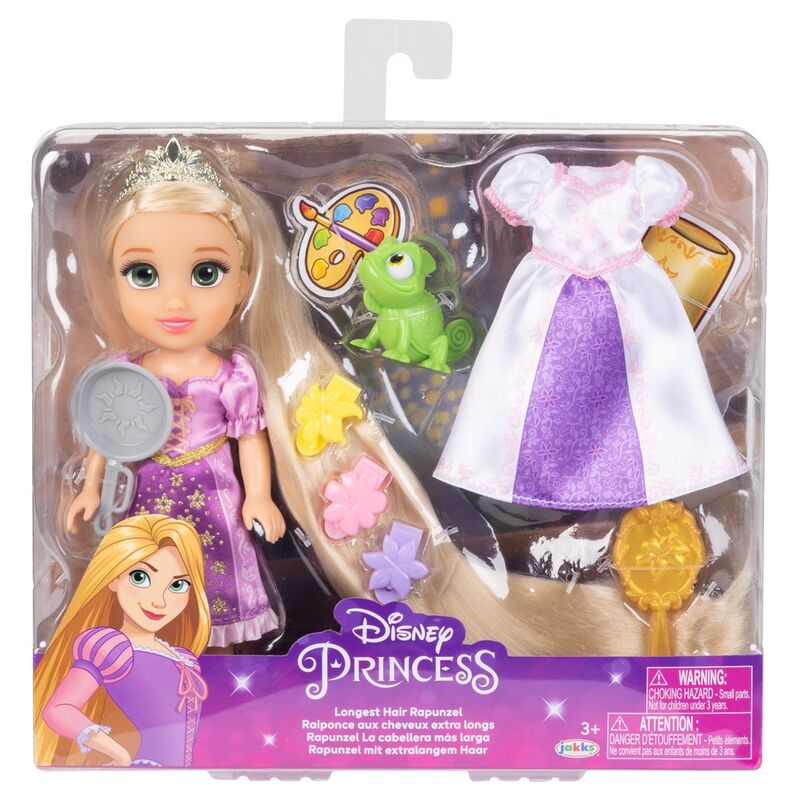 Muñeca Rapunzel Disney Princesa articulada con vestido y accesorios