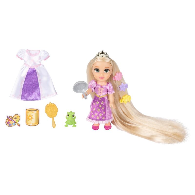 Muñeca Rapunzel Disney Princesa articulada con vestido y accesorios - 2