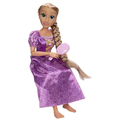 Muñeca Rapunzel Disney de 80 cm con vestido morado en su caja - 2