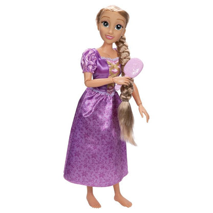 Muñeca Rapunzel Disney de 80 cm con vestido morado en su caja - 3