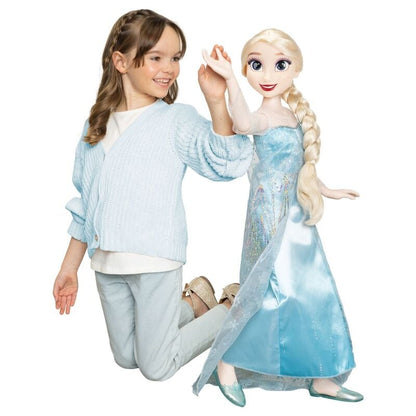 Muñeca Elsa de Frozen Disney de 80 cm con vestido azul - 5