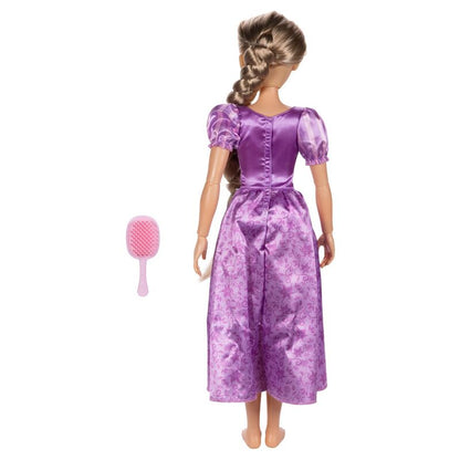 Muñeca Rapunzel Disney de 80 cm con vestido morado en su caja - 5