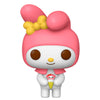 Figura Funko POP! de My Melody rosa con lazo amarillo y cucurucho de helado