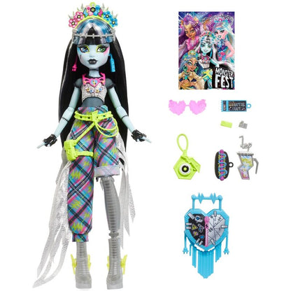 Muñeca Frankie Stein de Monster High con look del Monster Fest y accesorios