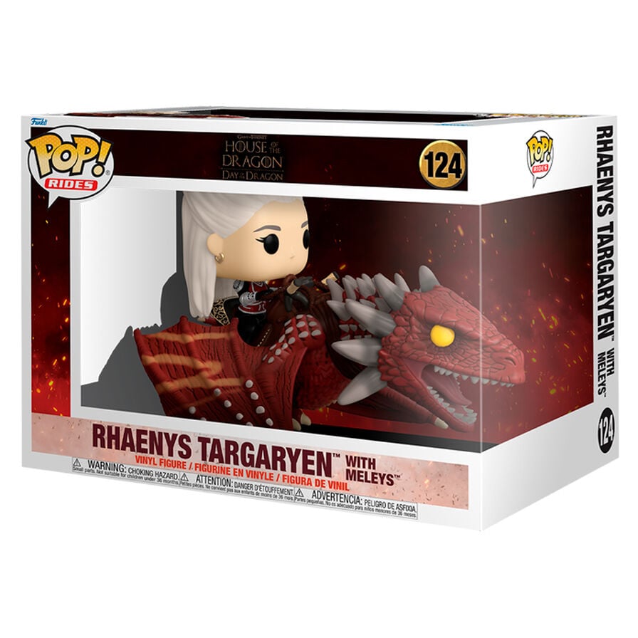 Figura Funko POP! Rides de Rhaenys Targaryen sobre el dragón Meleys