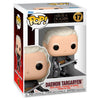 Figura Funko POP! de Daemon Targaryen con armadura y espada en su caja