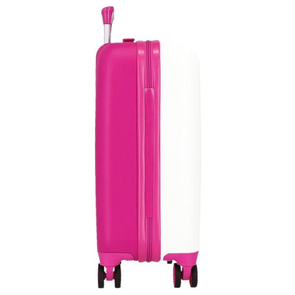 Maleta trolley ABS blanca de Hello Kitty con scooter y detalles rosas - 4
