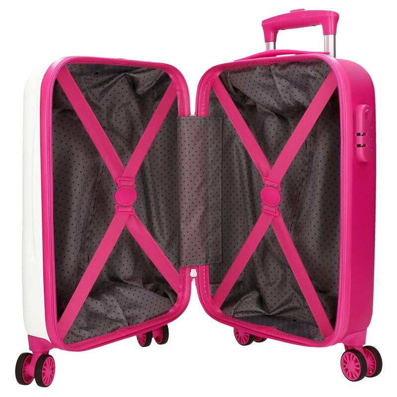 Maleta trolley ABS blanca de Hello Kitty con scooter y detalles rosas - 5