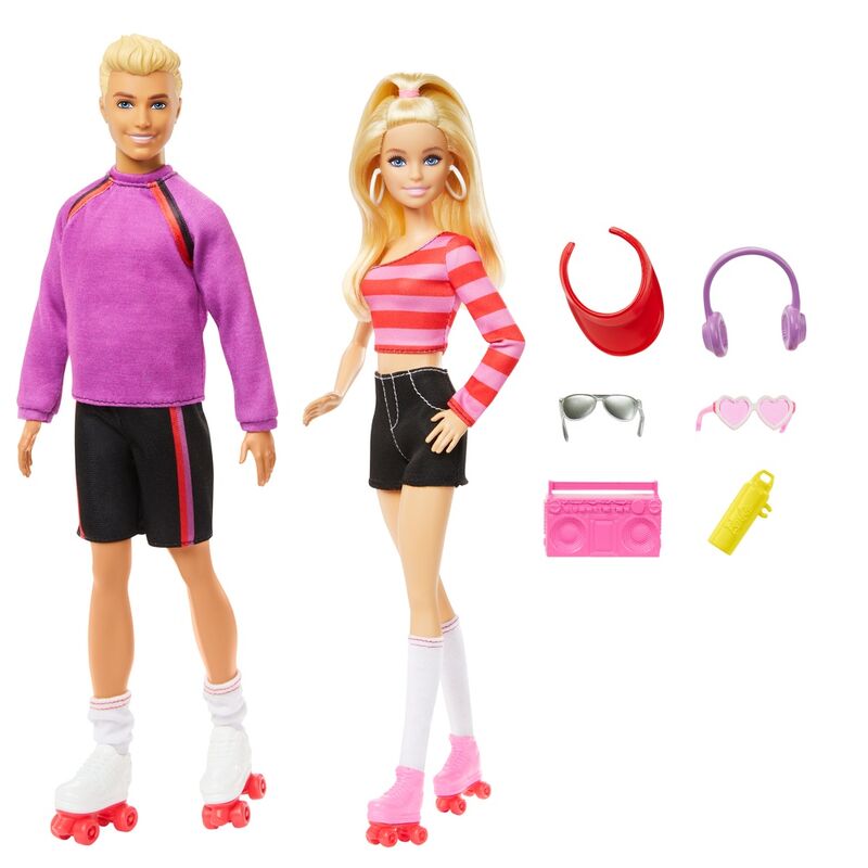 Set Barbie y Ken Fashionistas con looks de patinaje y accesorios - 2
