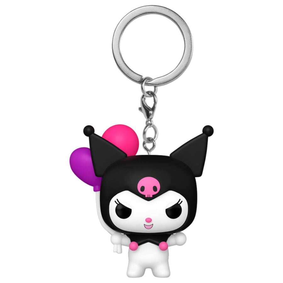 Llavero Funko Pocket Pop de Kuromi con capucha negra y detalles rosas